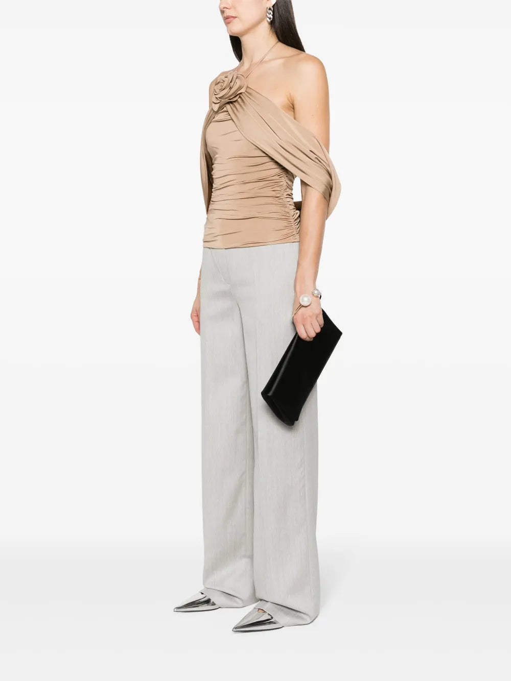Xandra satin clutch bag