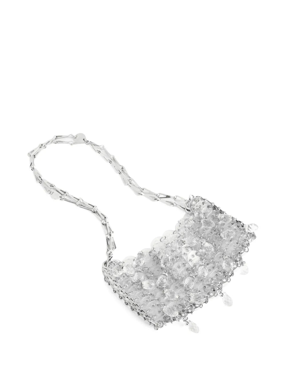 mini crystal-resin chain cross body bag