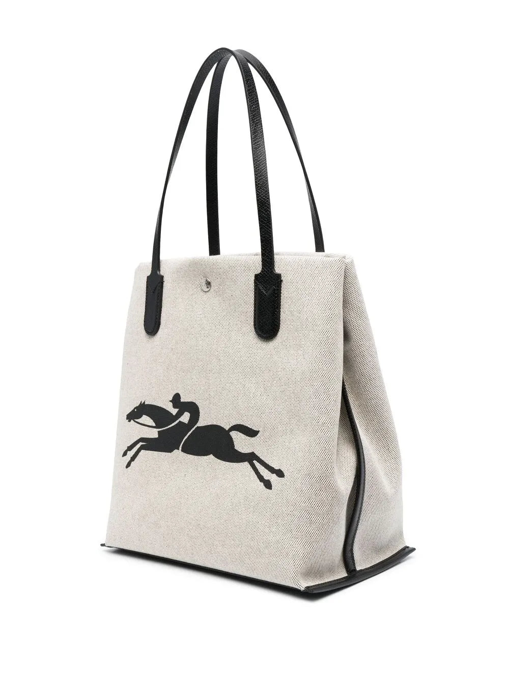 logo-print canvas tote