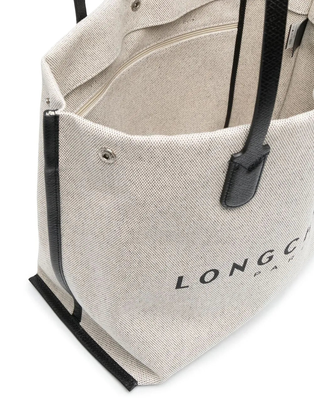 logo-print canvas tote