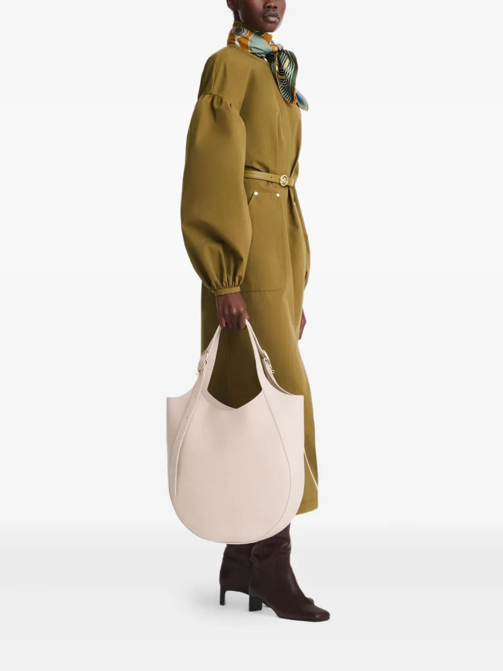 Le Foulonné XL leather tote bag