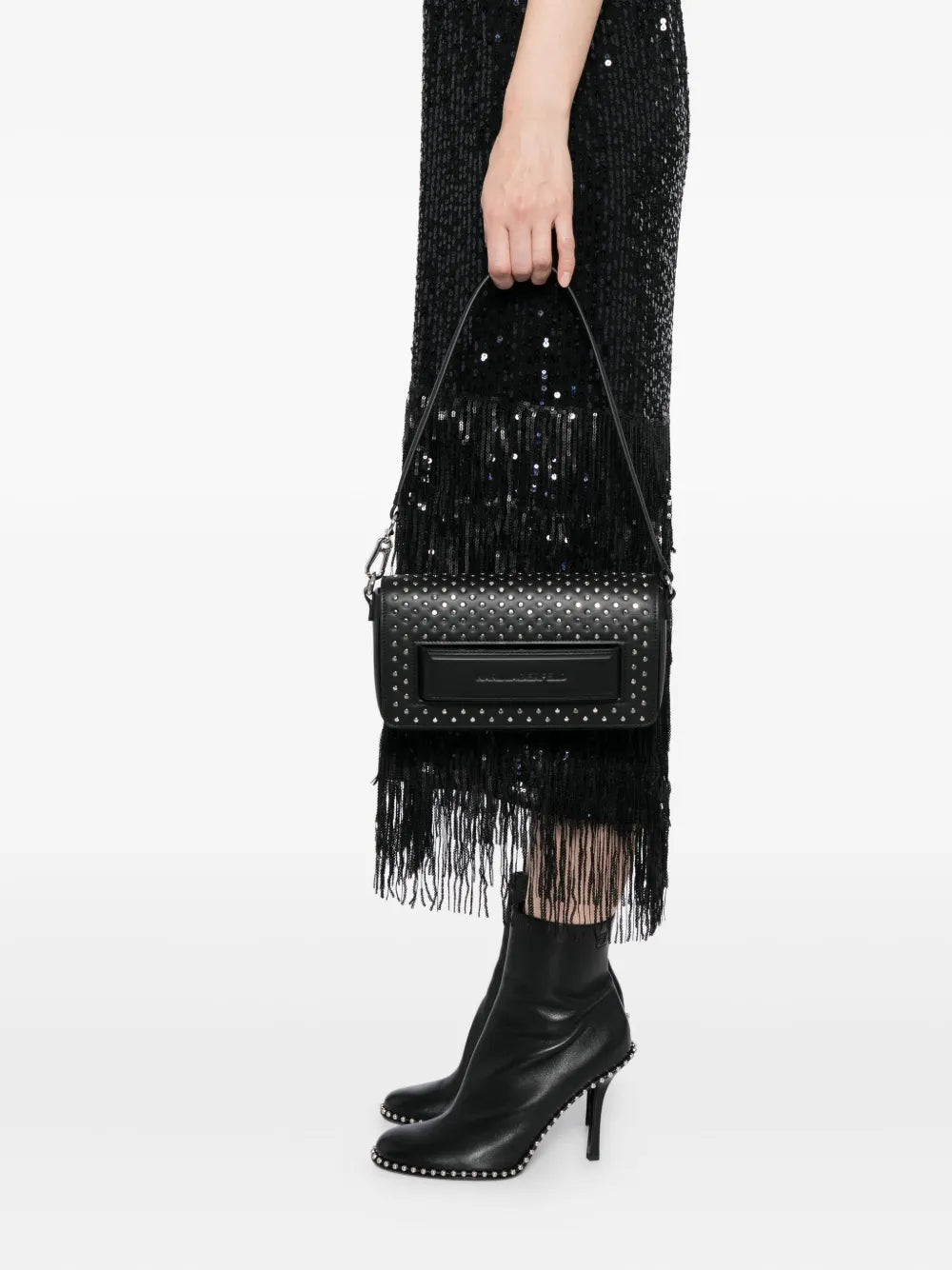 logo-debossed shoulder bag