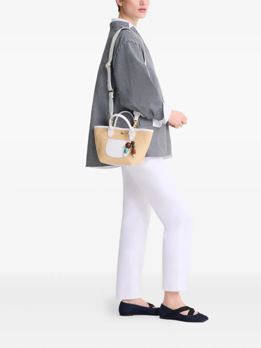 Le Pilage woven straw tote bag