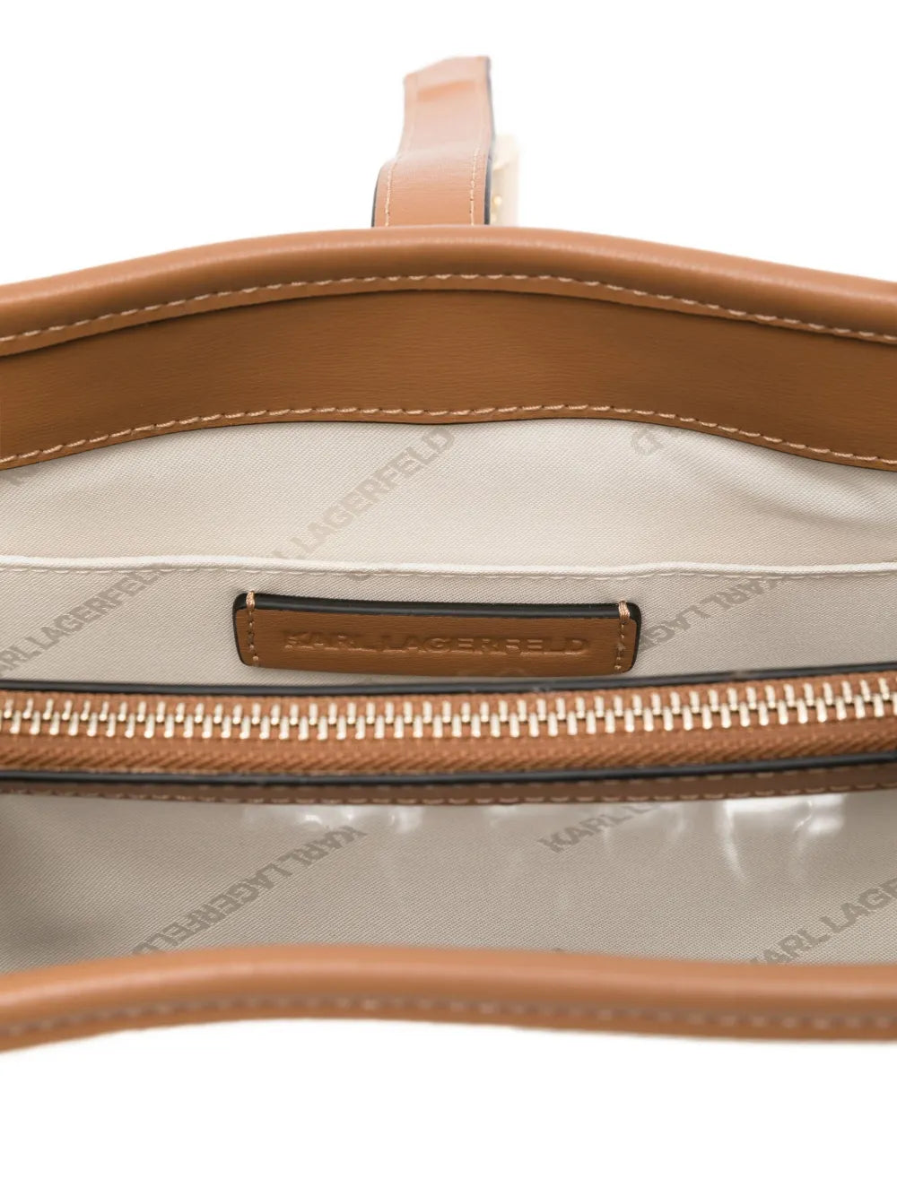 padlock leather-trimmed tote bag