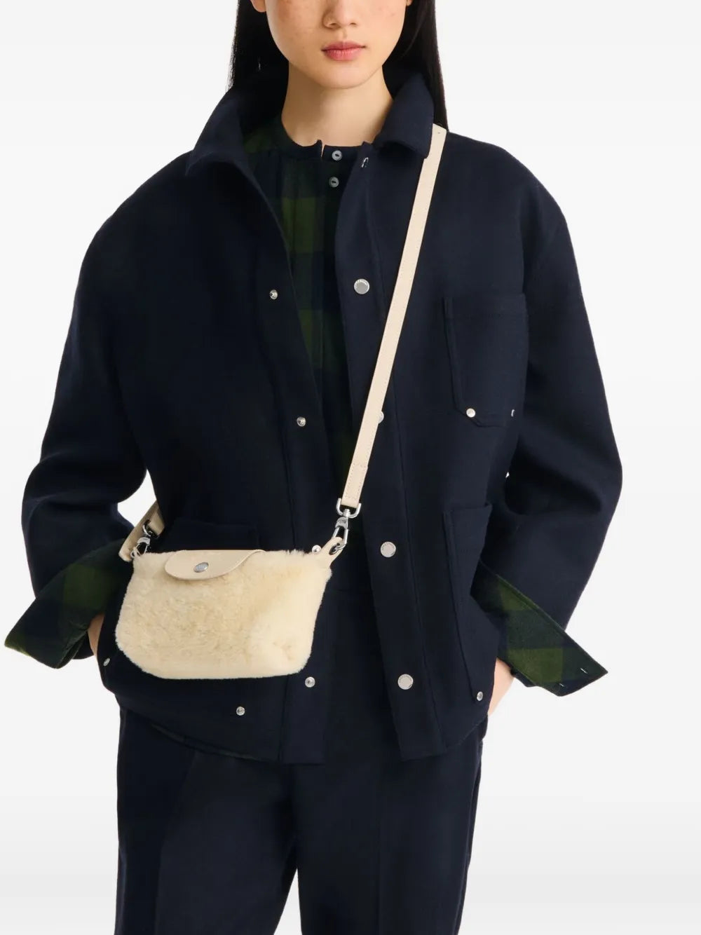 Le Pliage Xtra XS shearling mini bag