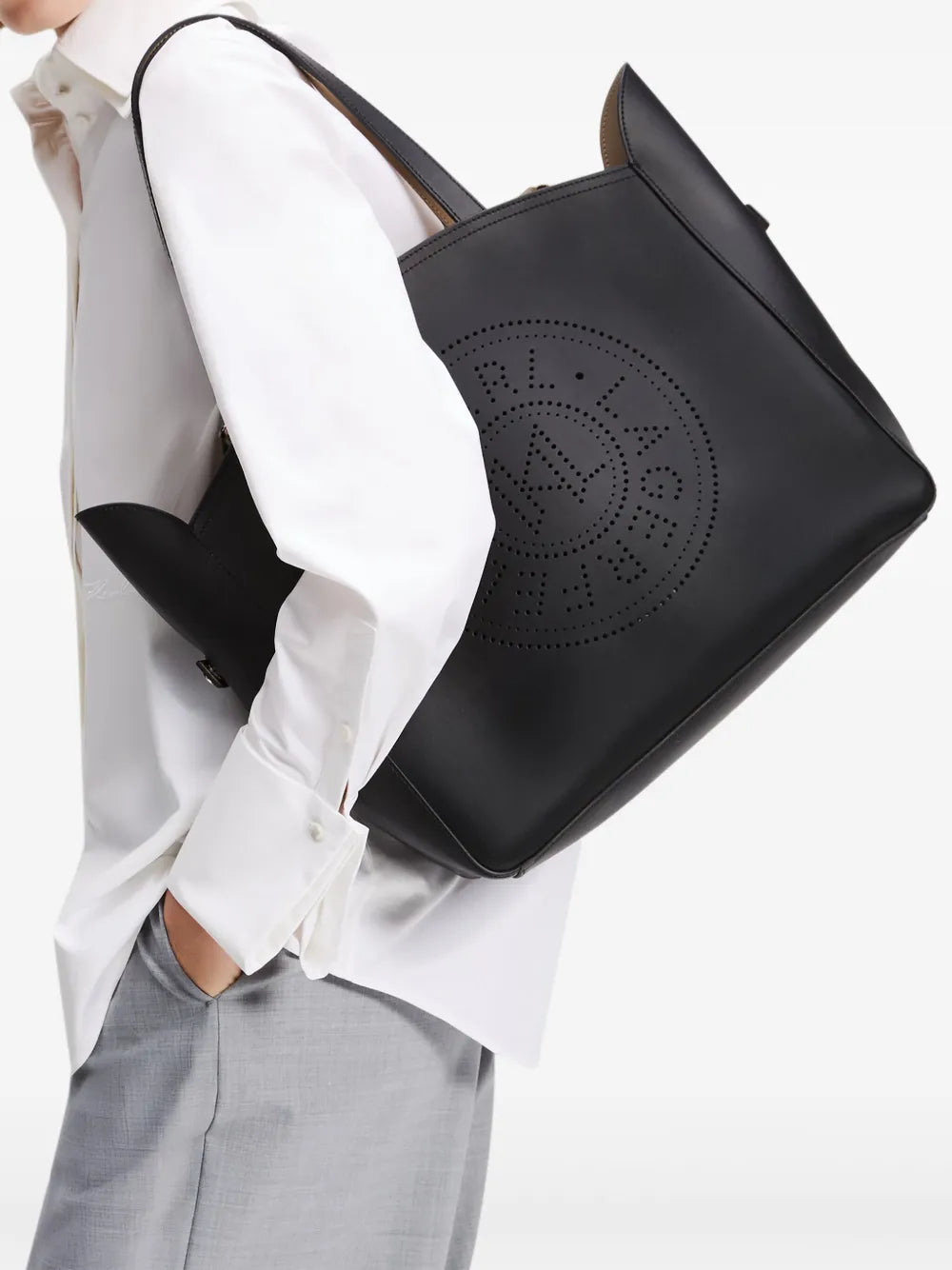 medium K/Circle zip tote bag