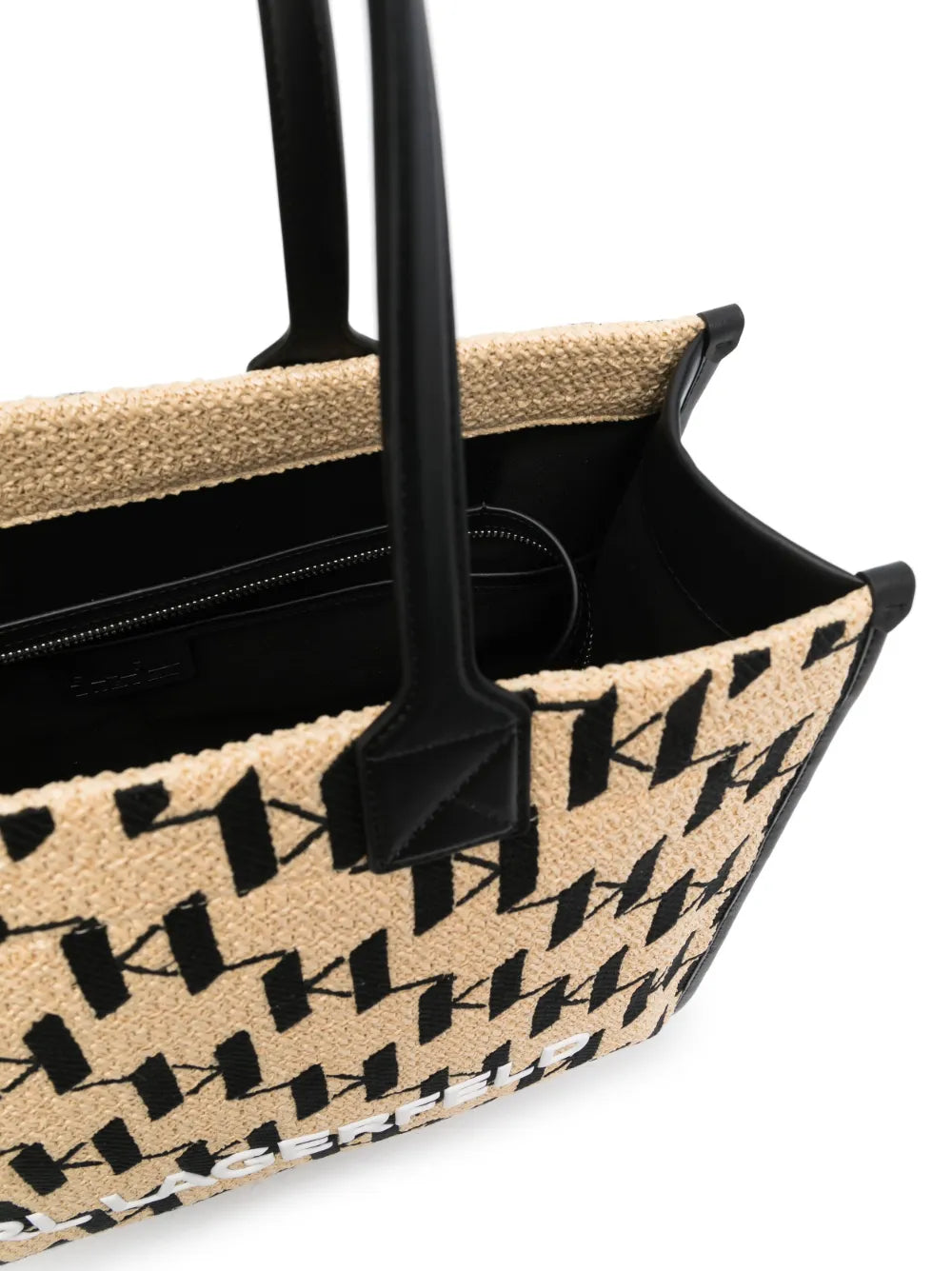 Skuare woven-raffia tote bag
