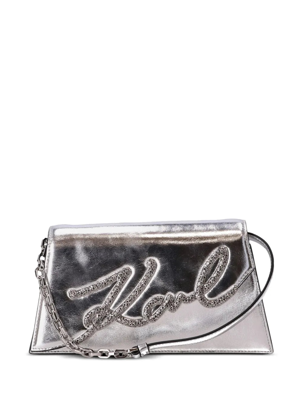 K/Signature 2.0 metallic shoulder bag
