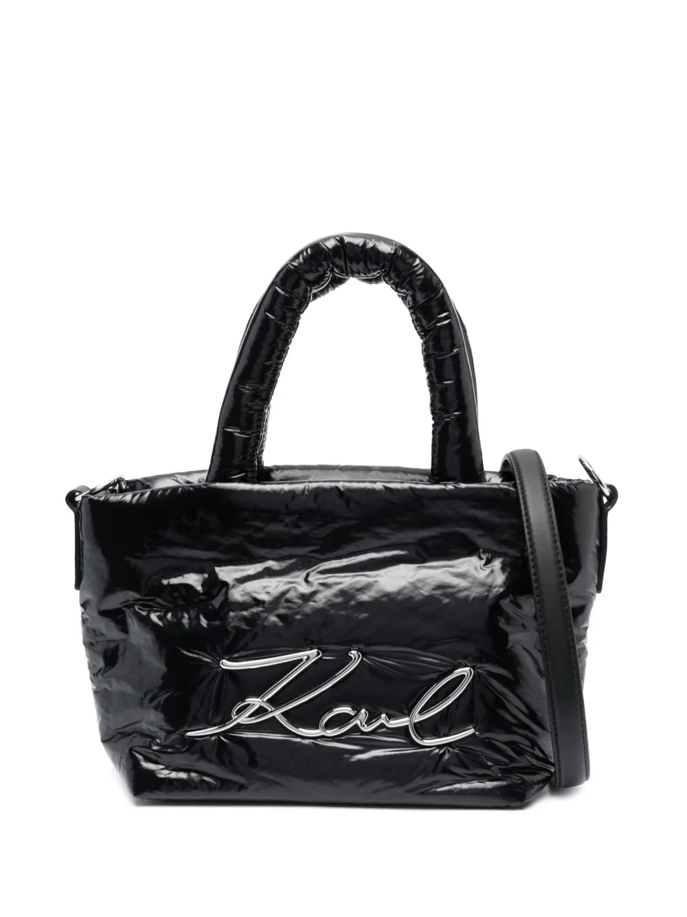 K/Signature logo-plaque tote bag