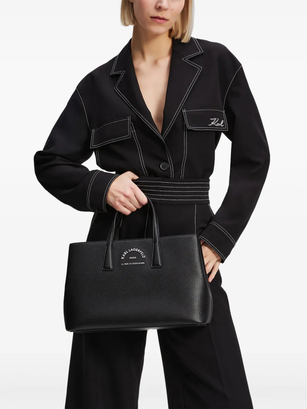Rue St-Guillaume logo-plaque tote bag
