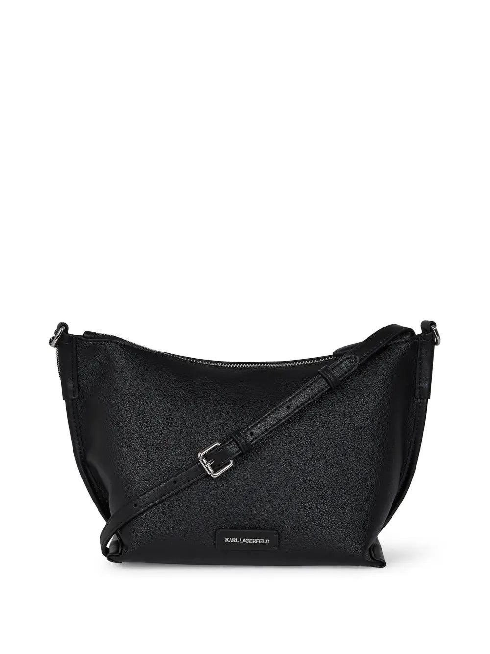 Ikon Pin textured leather crossbody bag