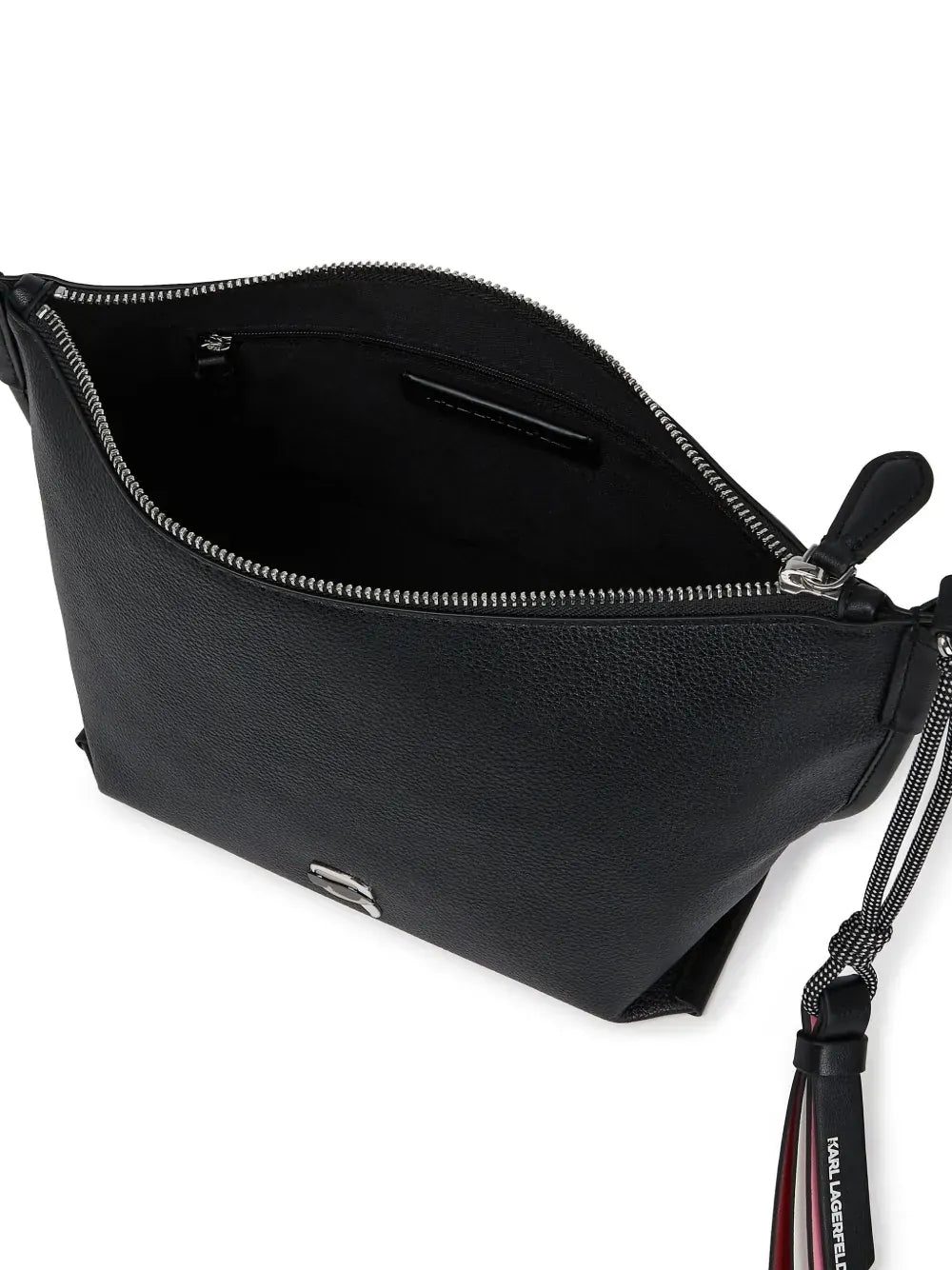 Ikon Pin textured leather crossbody bag