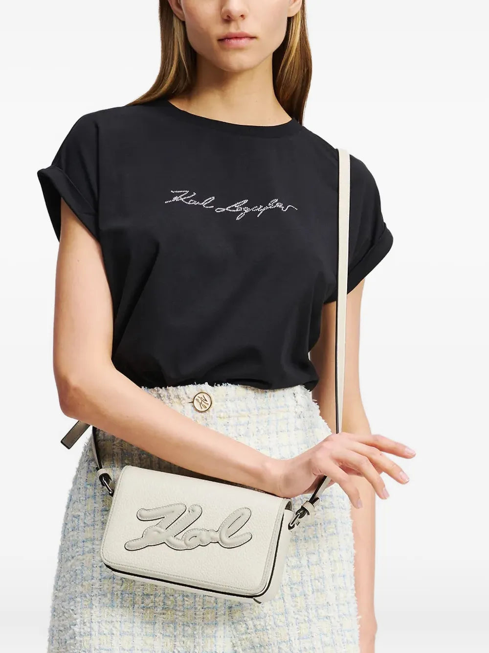 K/Skuare logo-plaque cross body bag