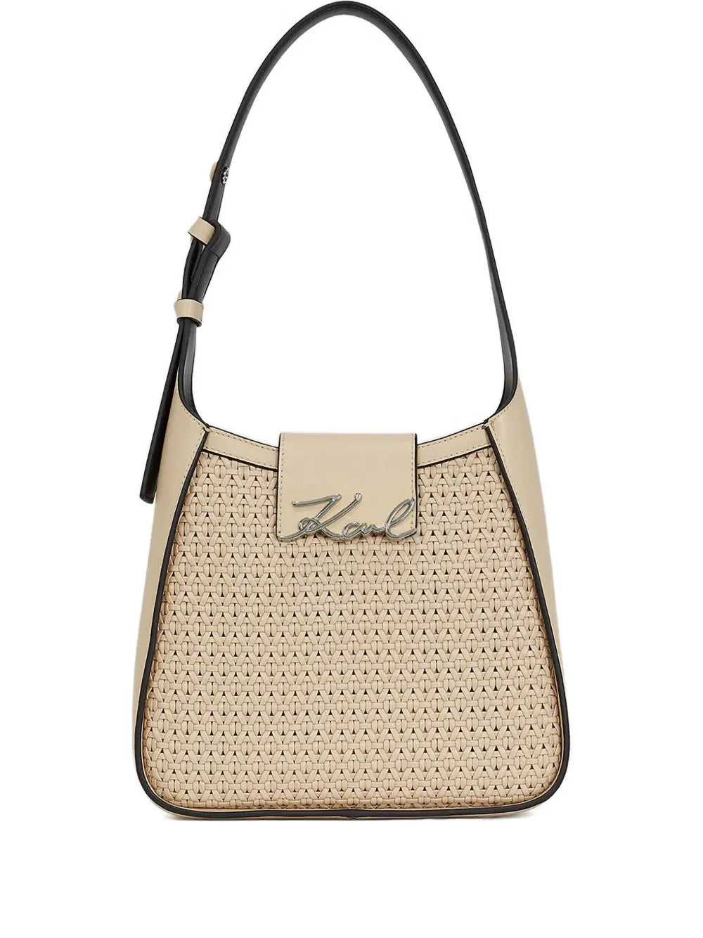 K/signature woven-detail shoulder bag