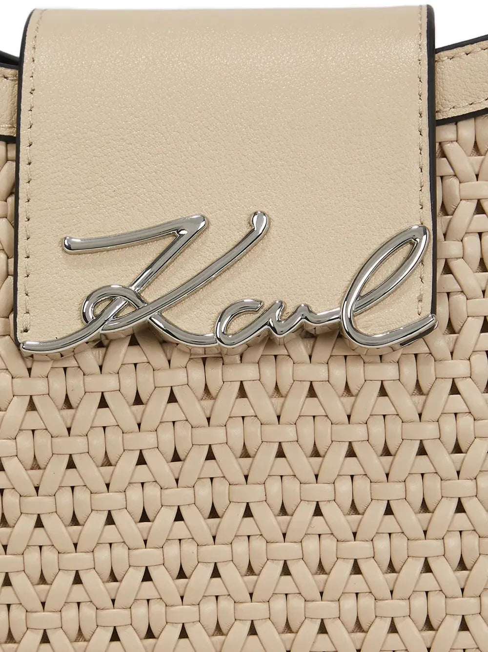 K/signature woven-detail shoulder bag