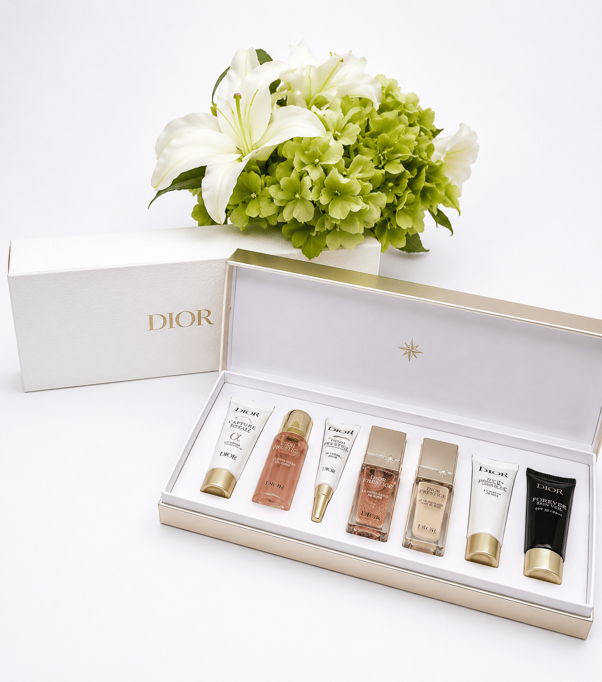 Dior Prestige Gold Piano VIP Gift Set 7pc Luxury High-End Skincare & Makeup