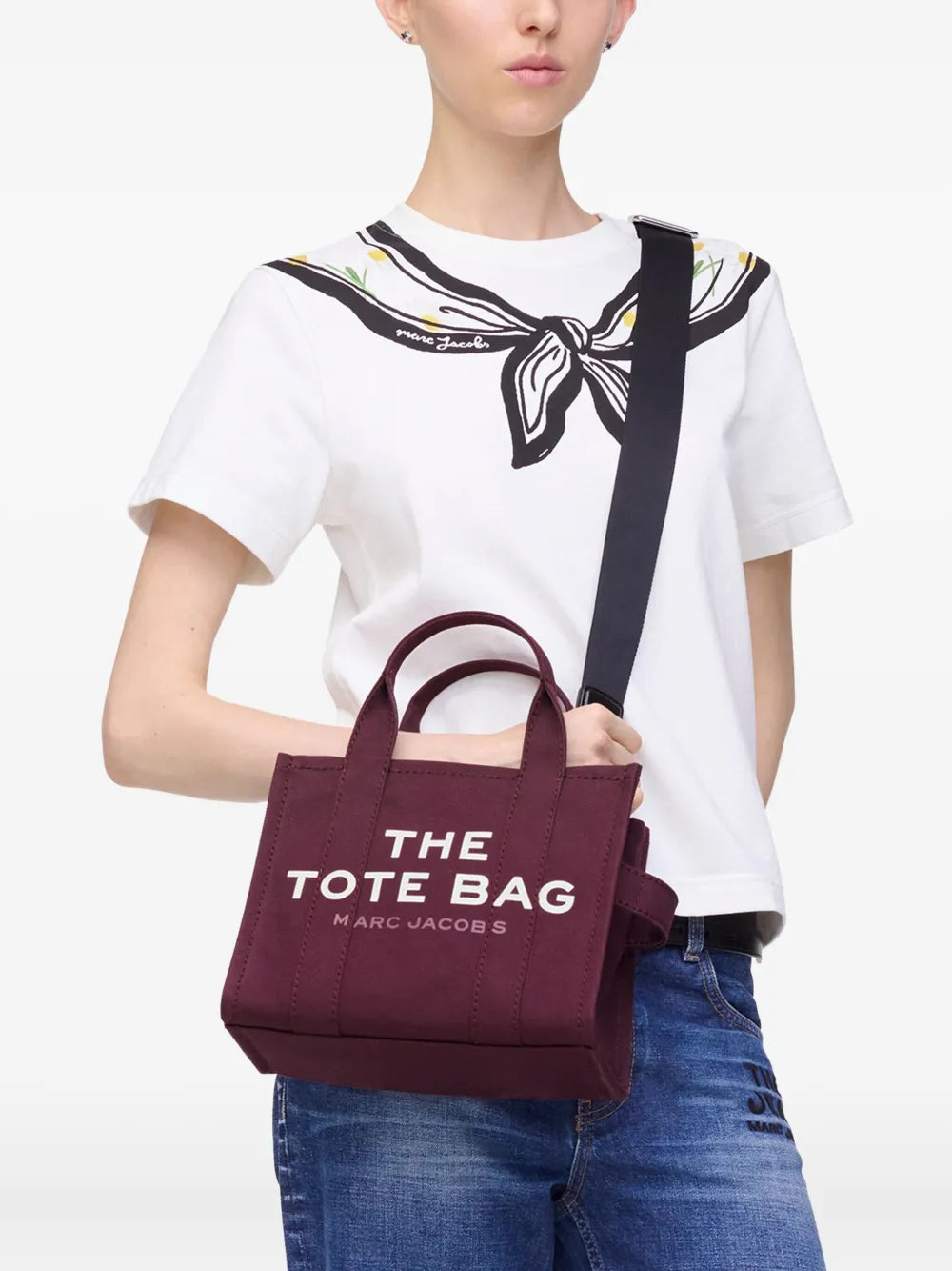 The Canvas Small logo-patch tote bag