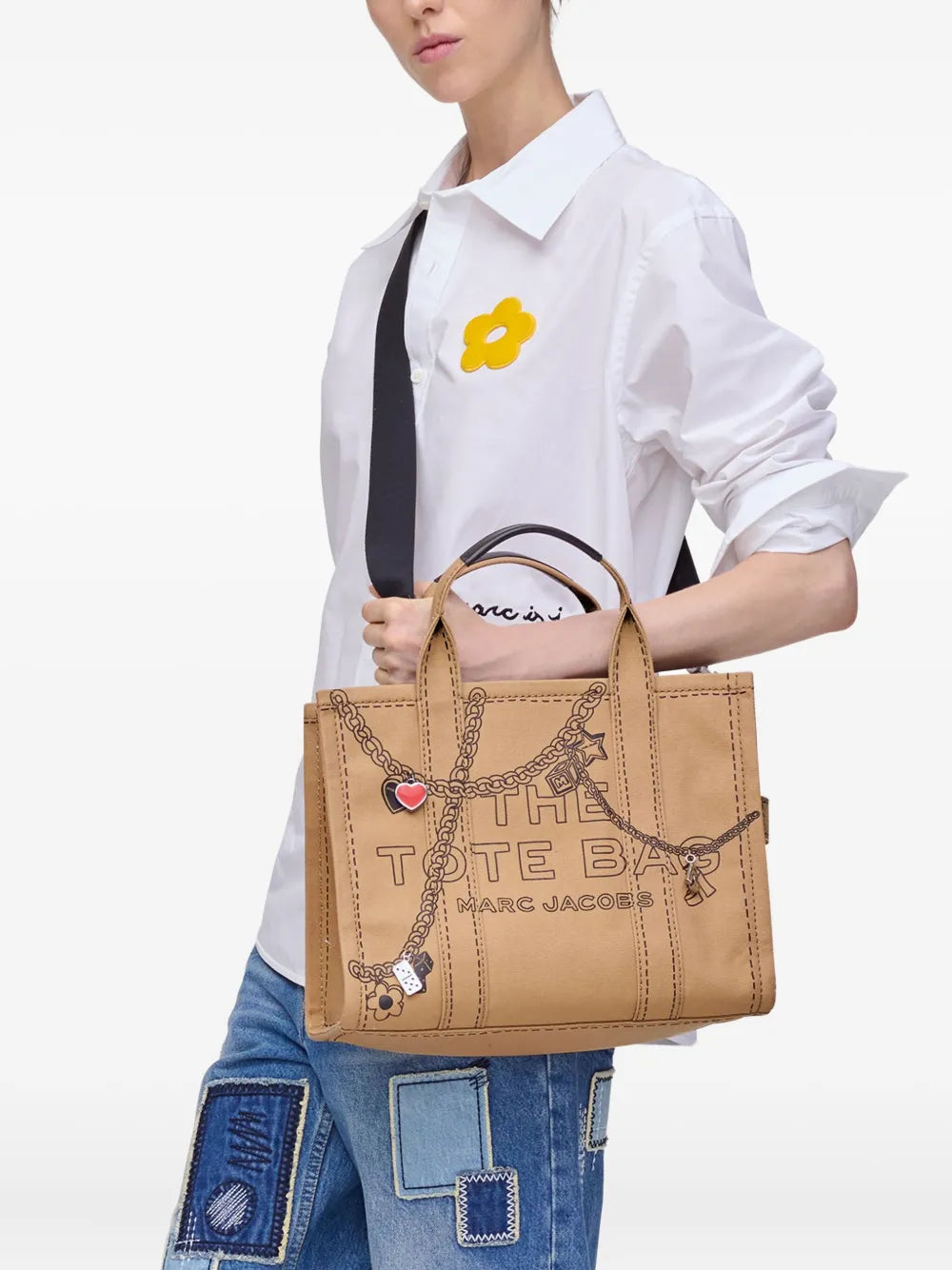 The Trompe L'oeil Charm Canvas Medium Tote bag