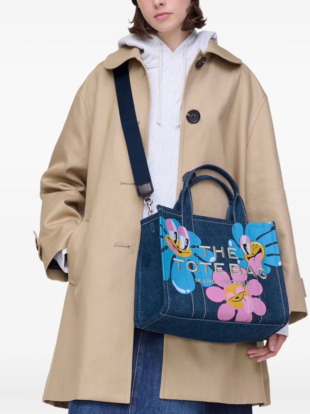 x Hattie Stewart medium floral-print denim tote bag