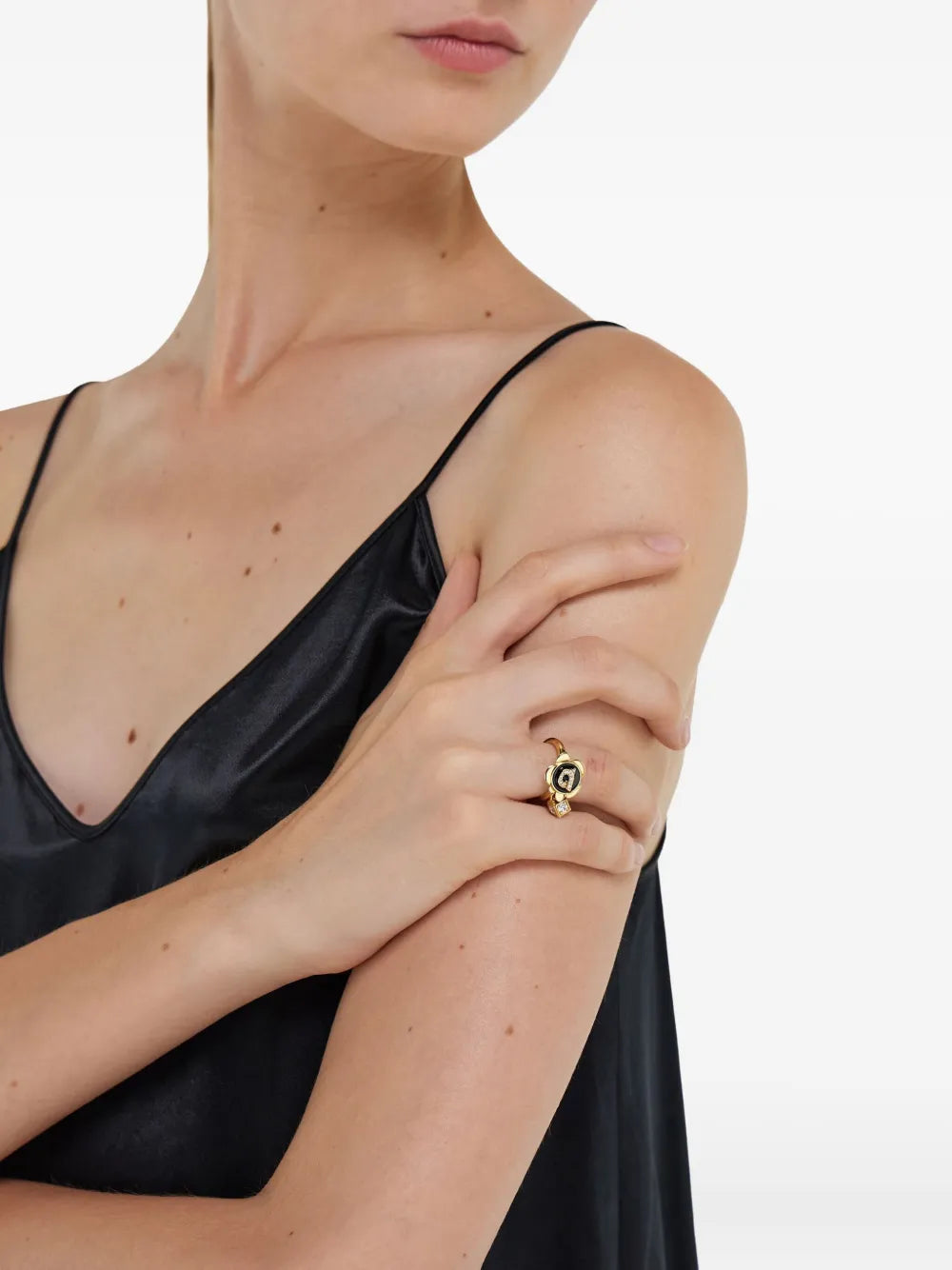 Gancini charm ring