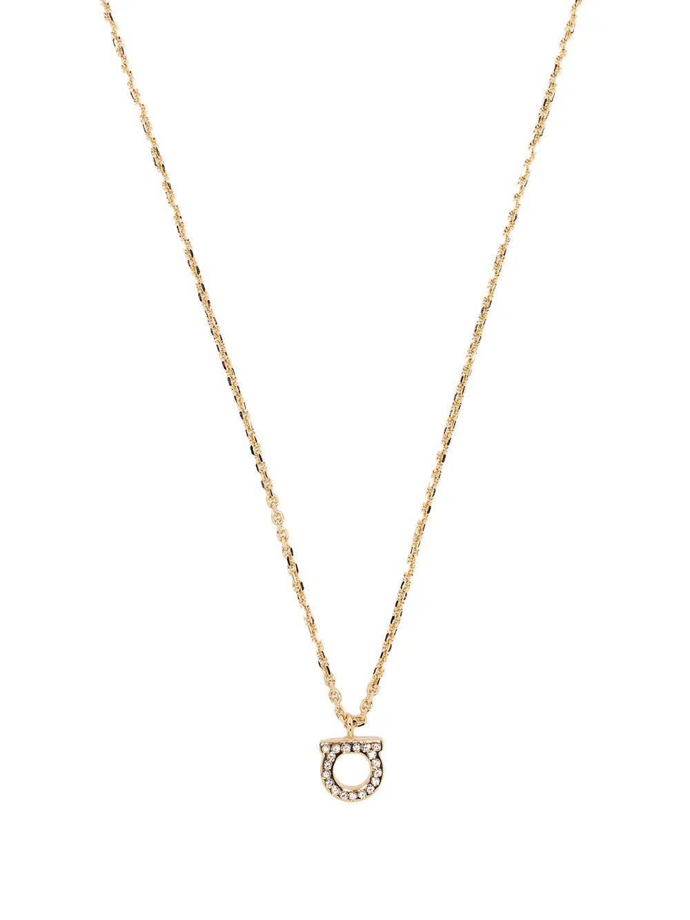 crystal-embellished Gancini necklace
