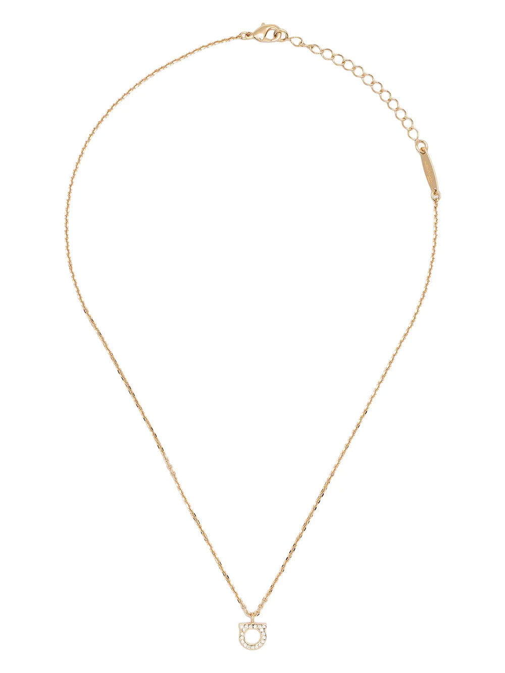 crystal-embellished Gancini necklace