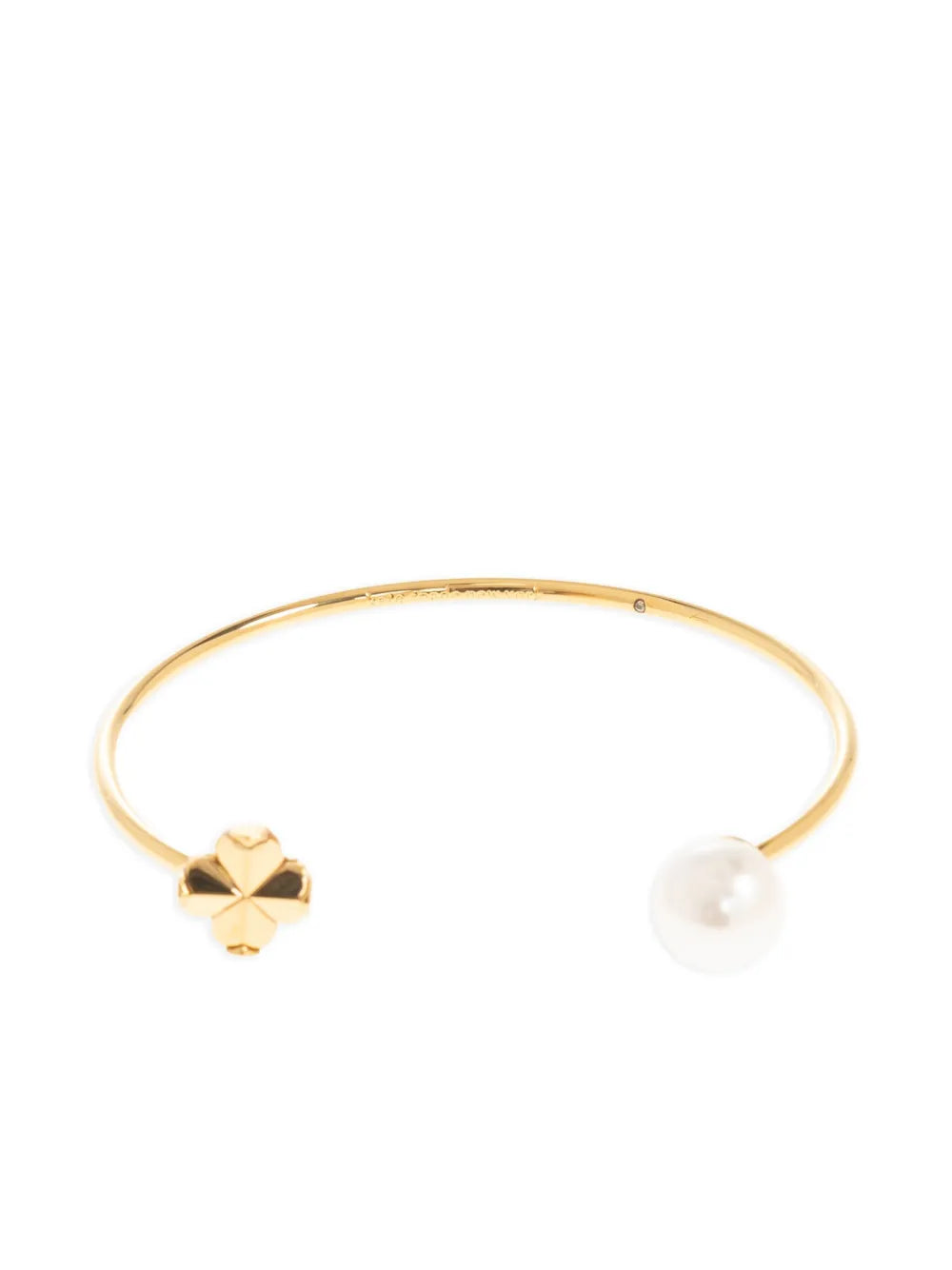 clover-motif pearl-embellished bracelet