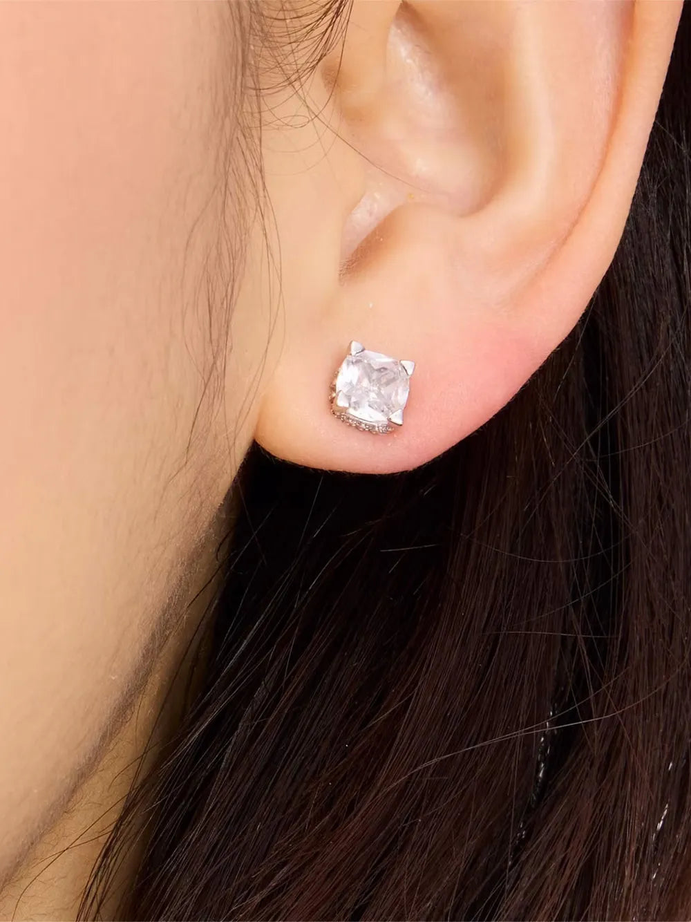 square-cut stud earrings