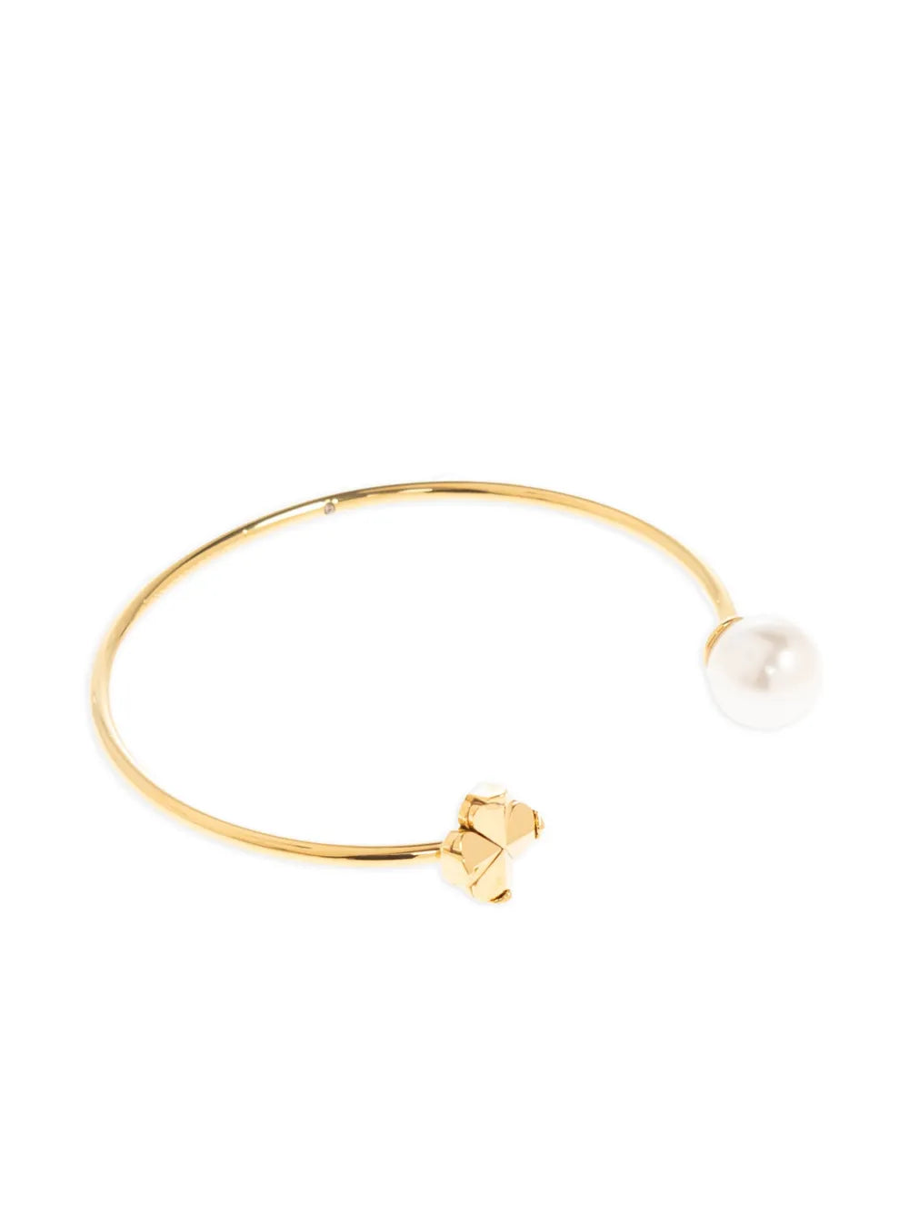clover-motif pearl-embellished bracelet