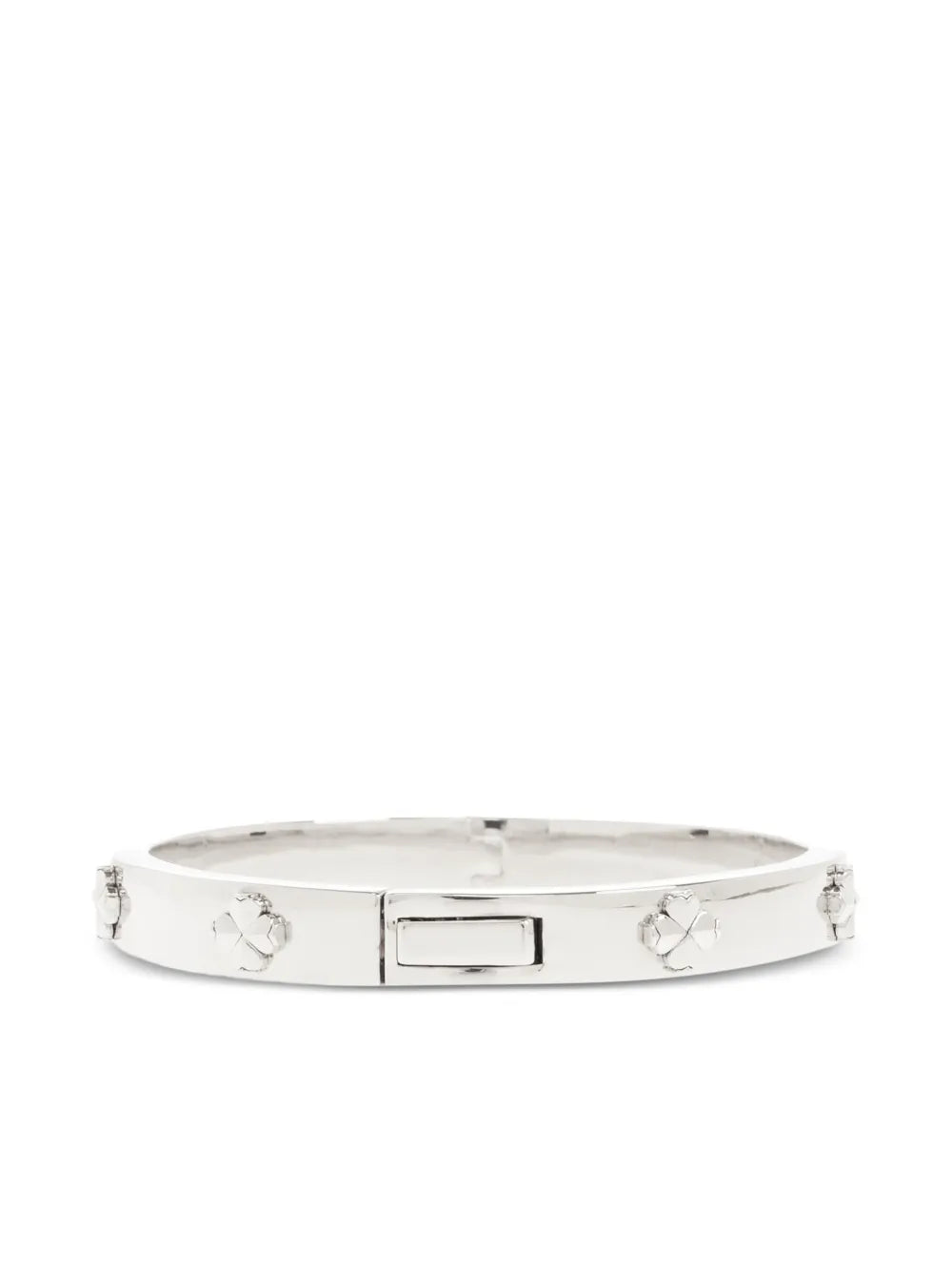 clover-embellished bangle bracelet