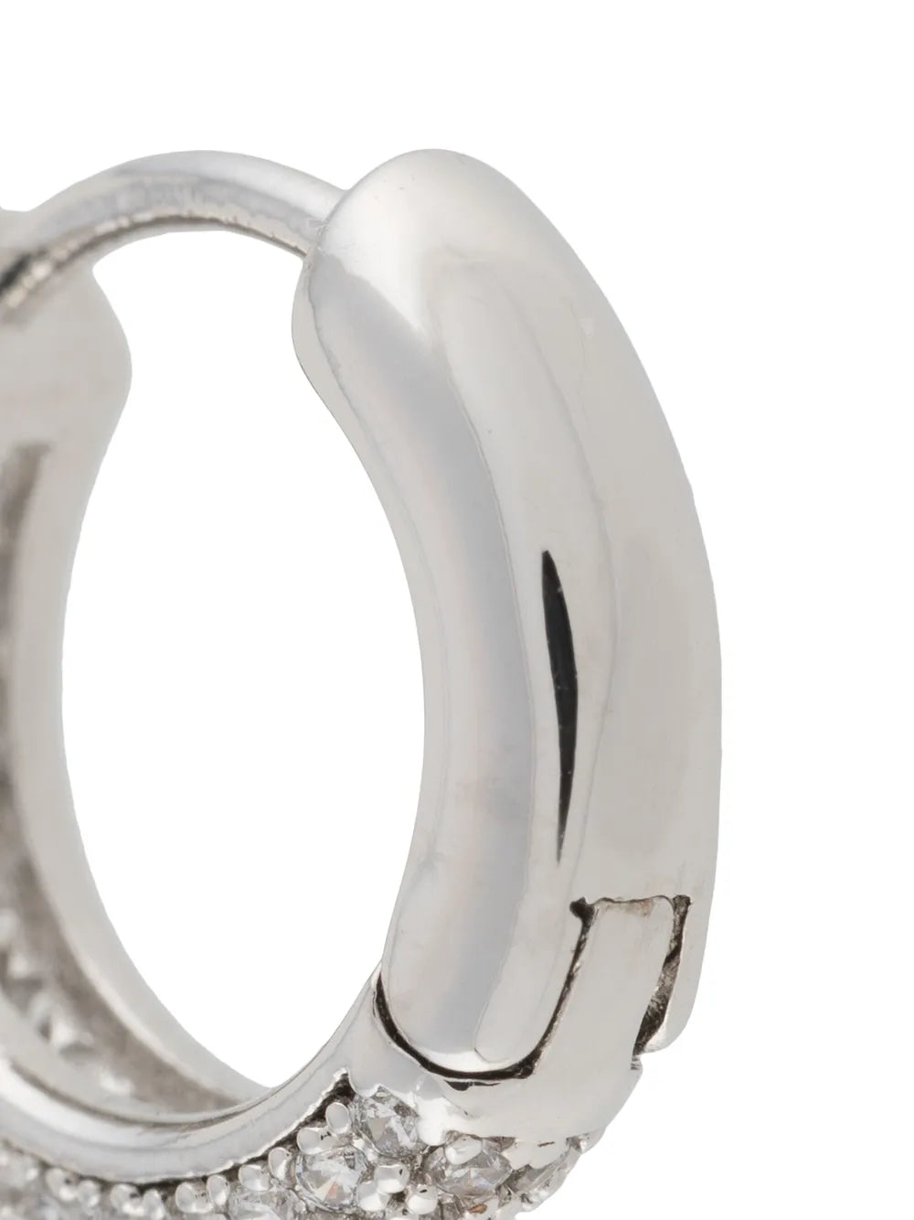 pave mini huggies earrings
