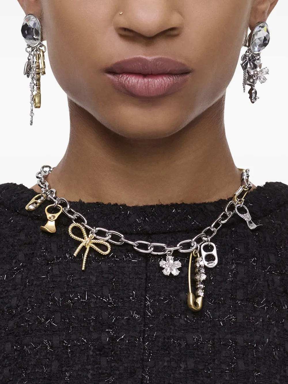 Grunge Glam Charm necklace