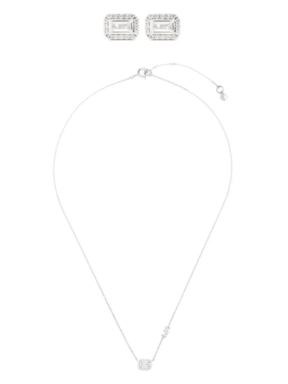 pendant and stud fastening earrings box set