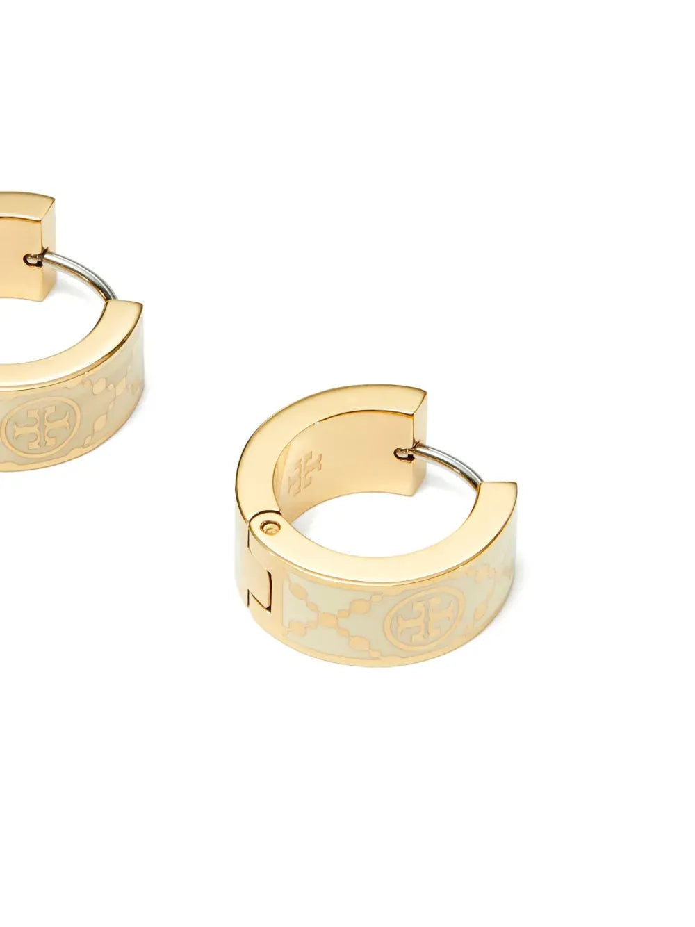 small T monogram hoop earrings