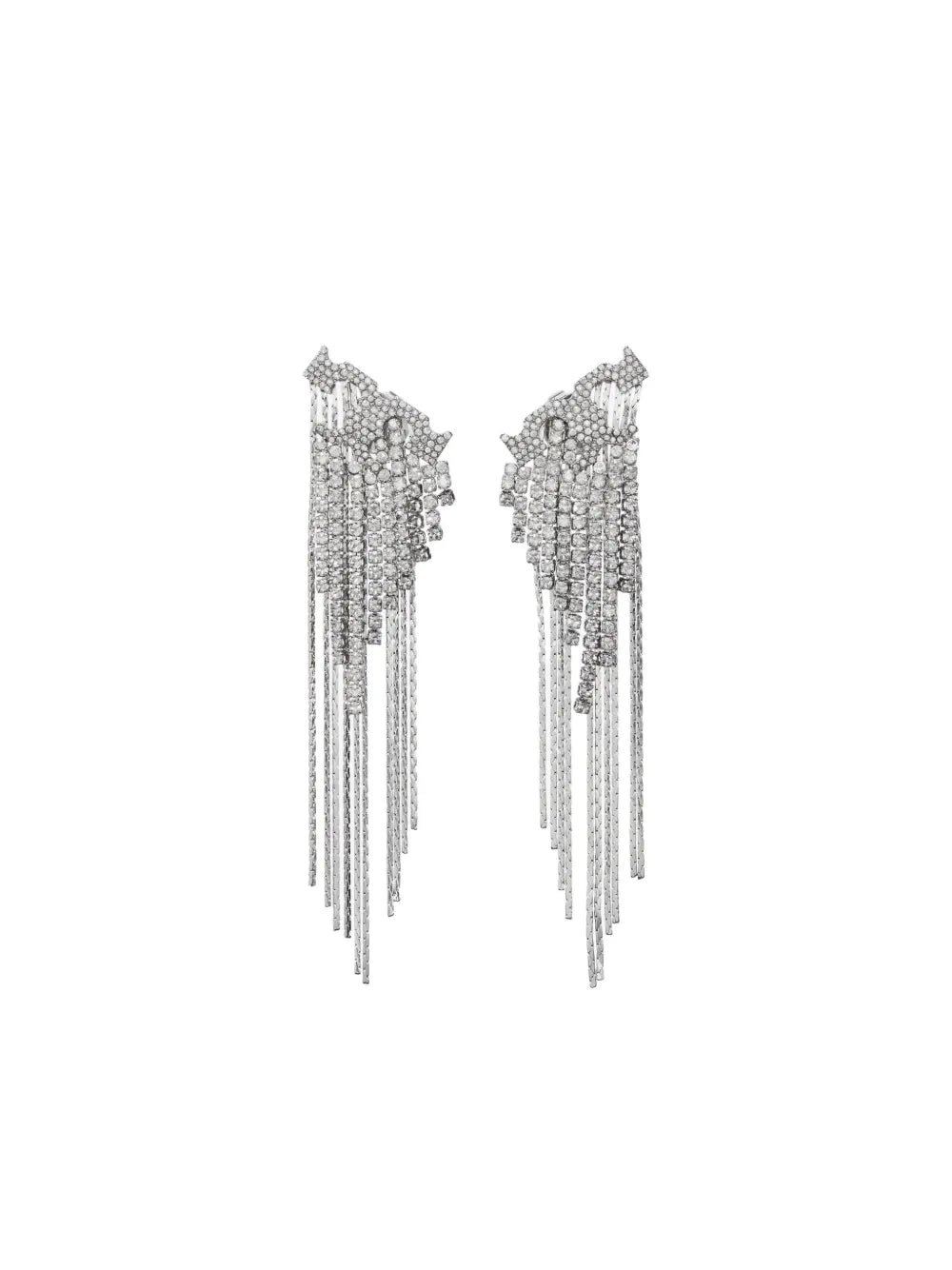 crystal logo earring