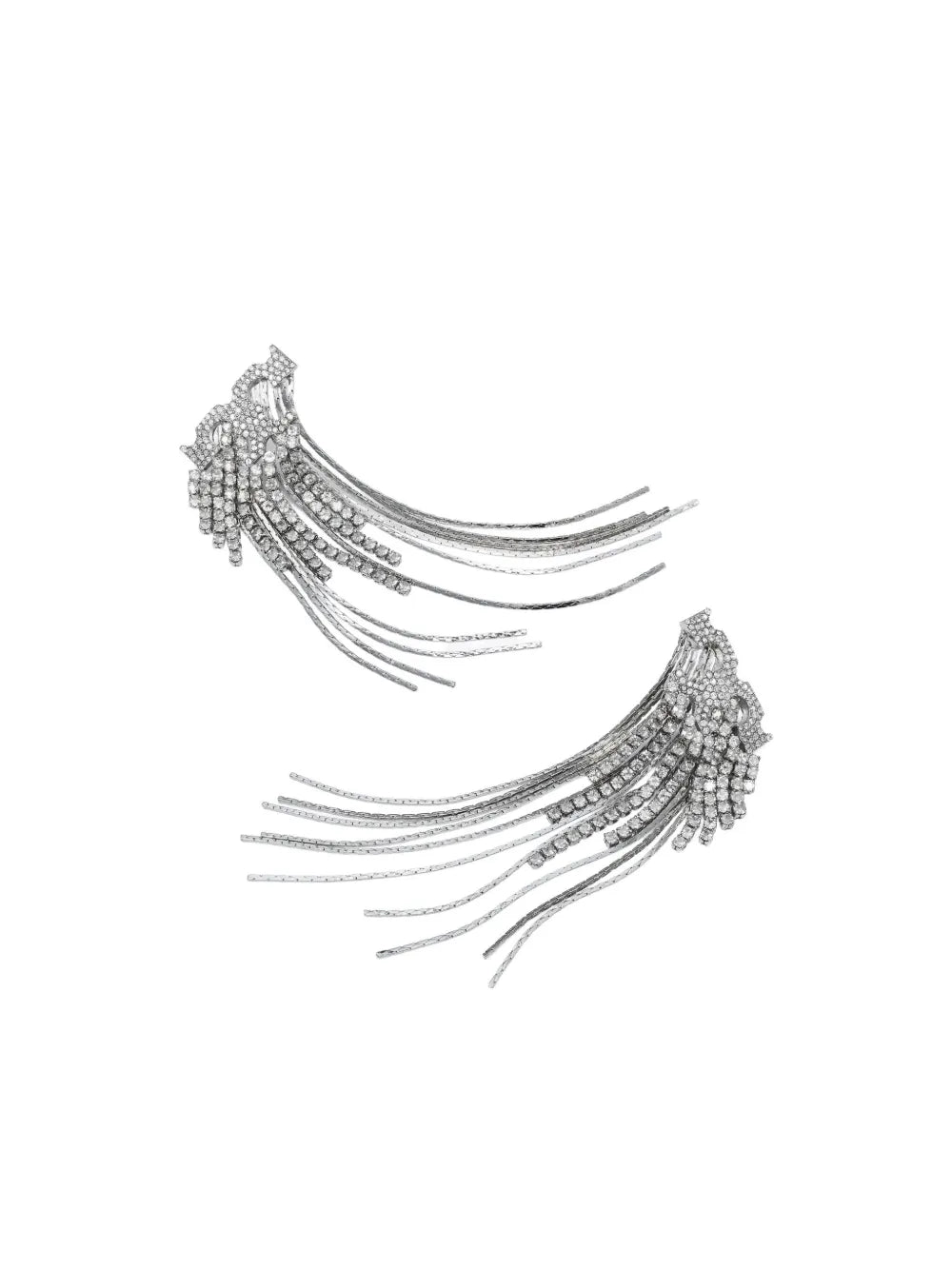 crystal logo earring