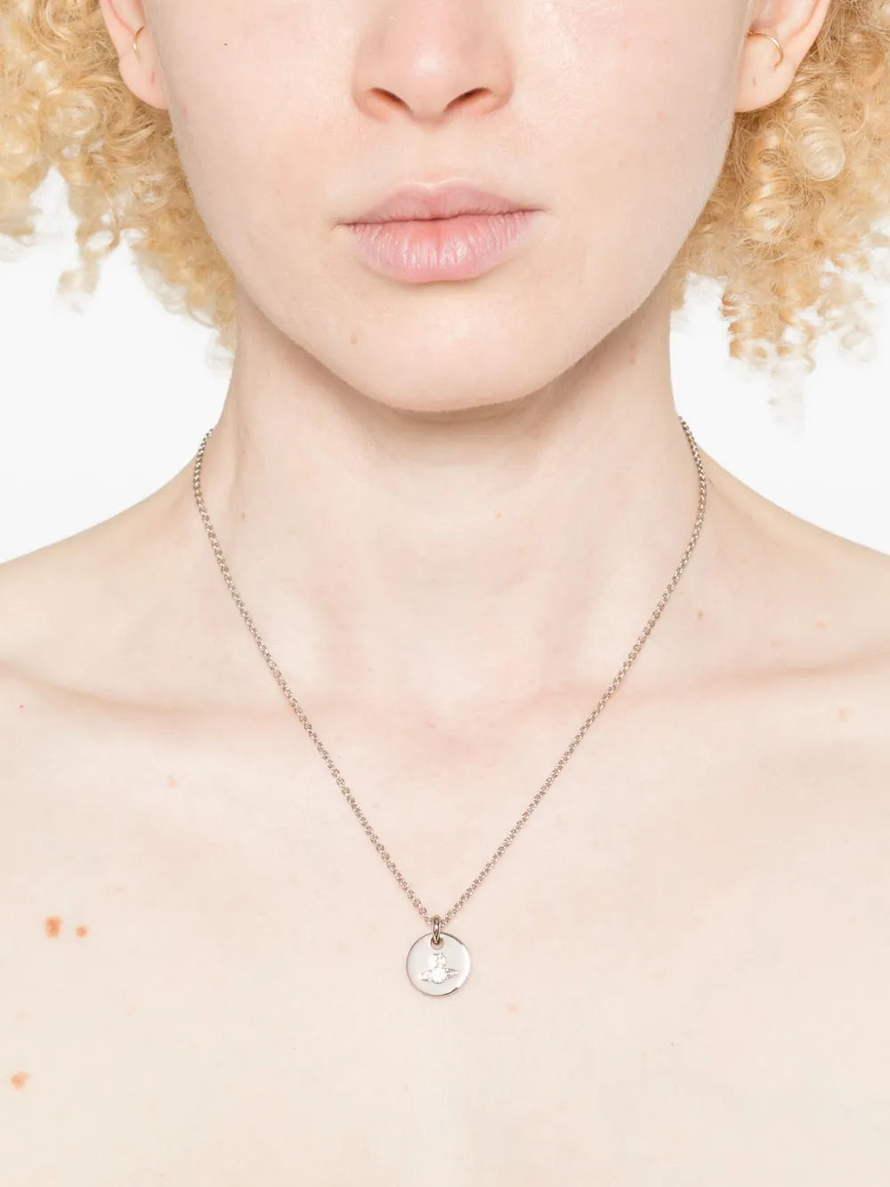 Lewis orb embellished-disc necklace