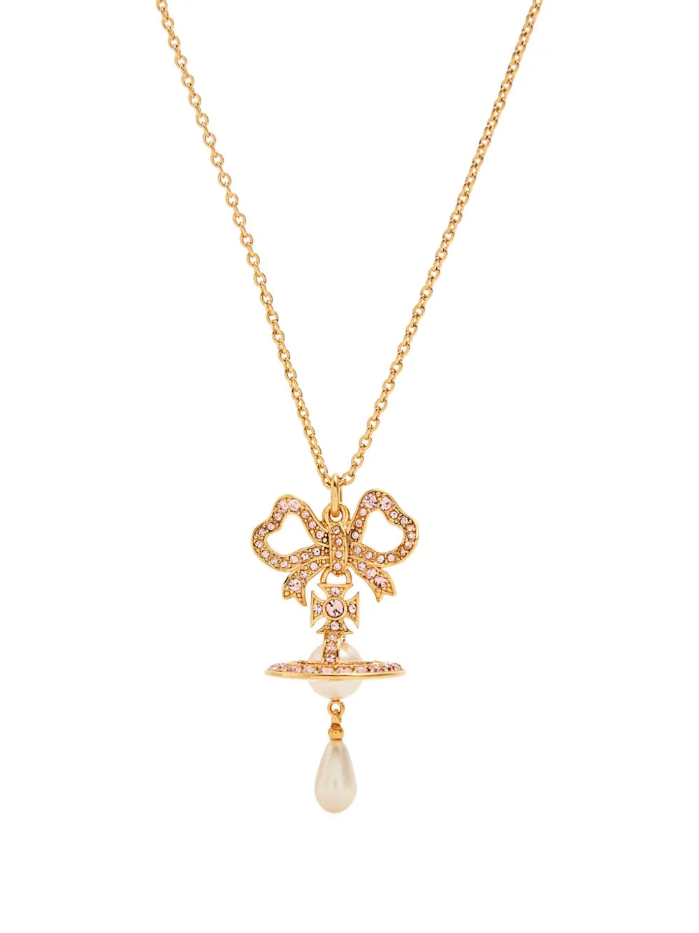 Rigoberta bow-embellished pearl necklace