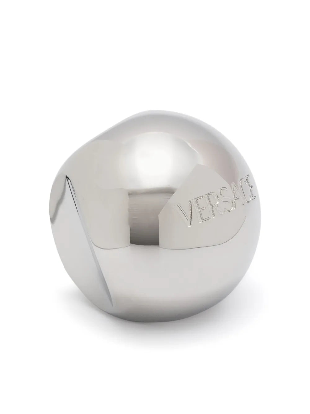 Sphere logo-engraved ring