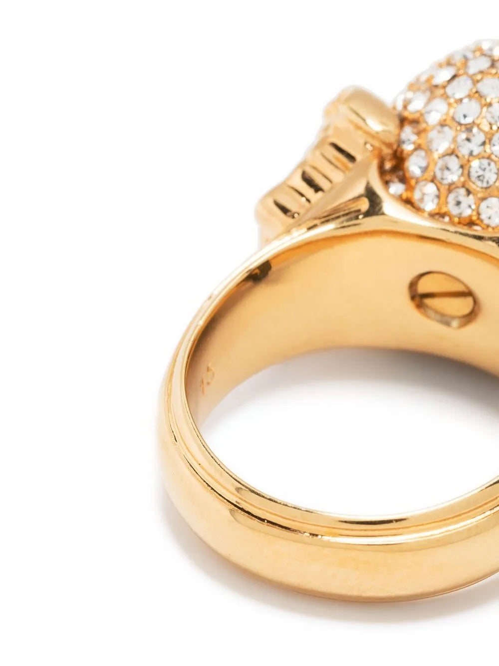 Medusa crystal-embellished ring