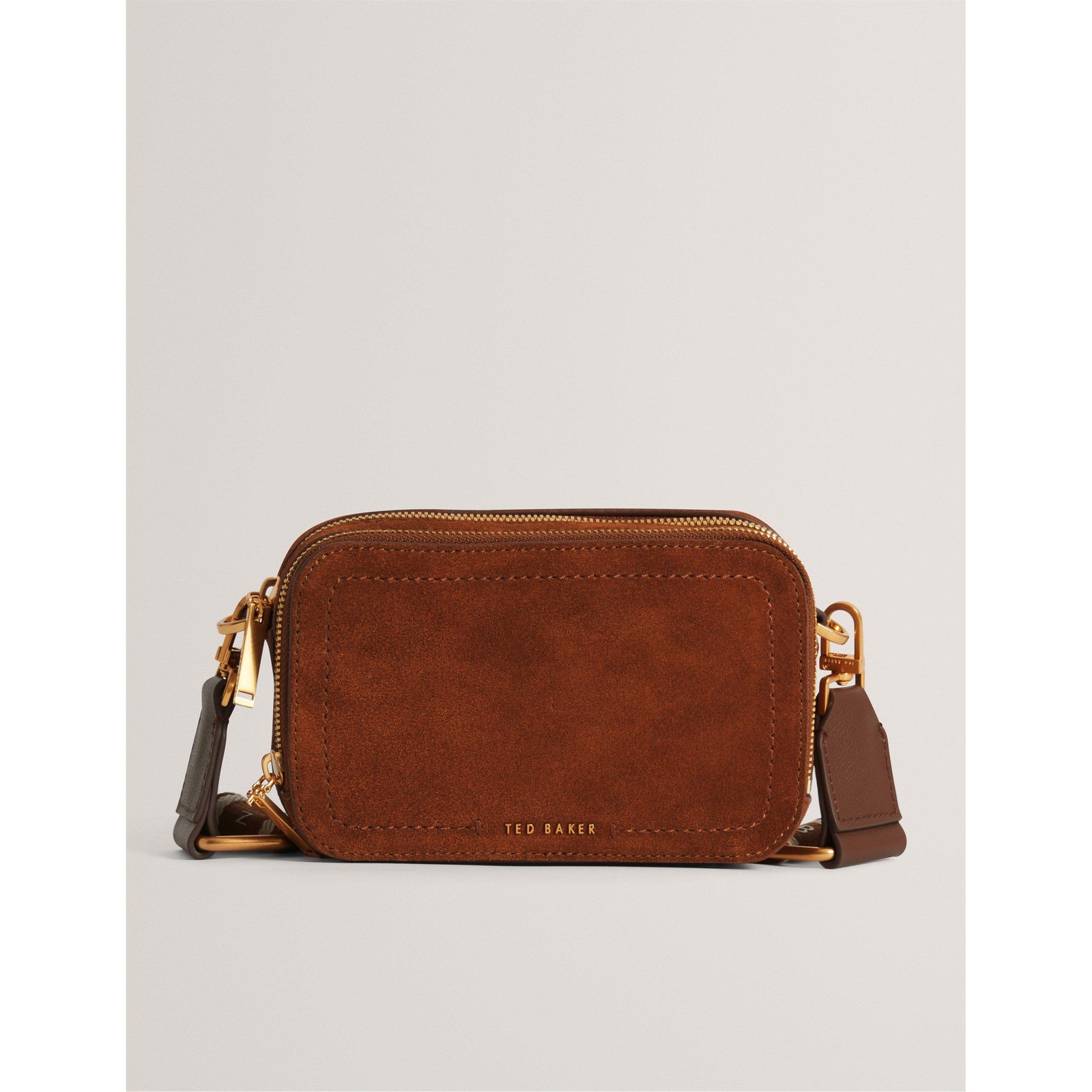 Suede Camera Crossbody Bag