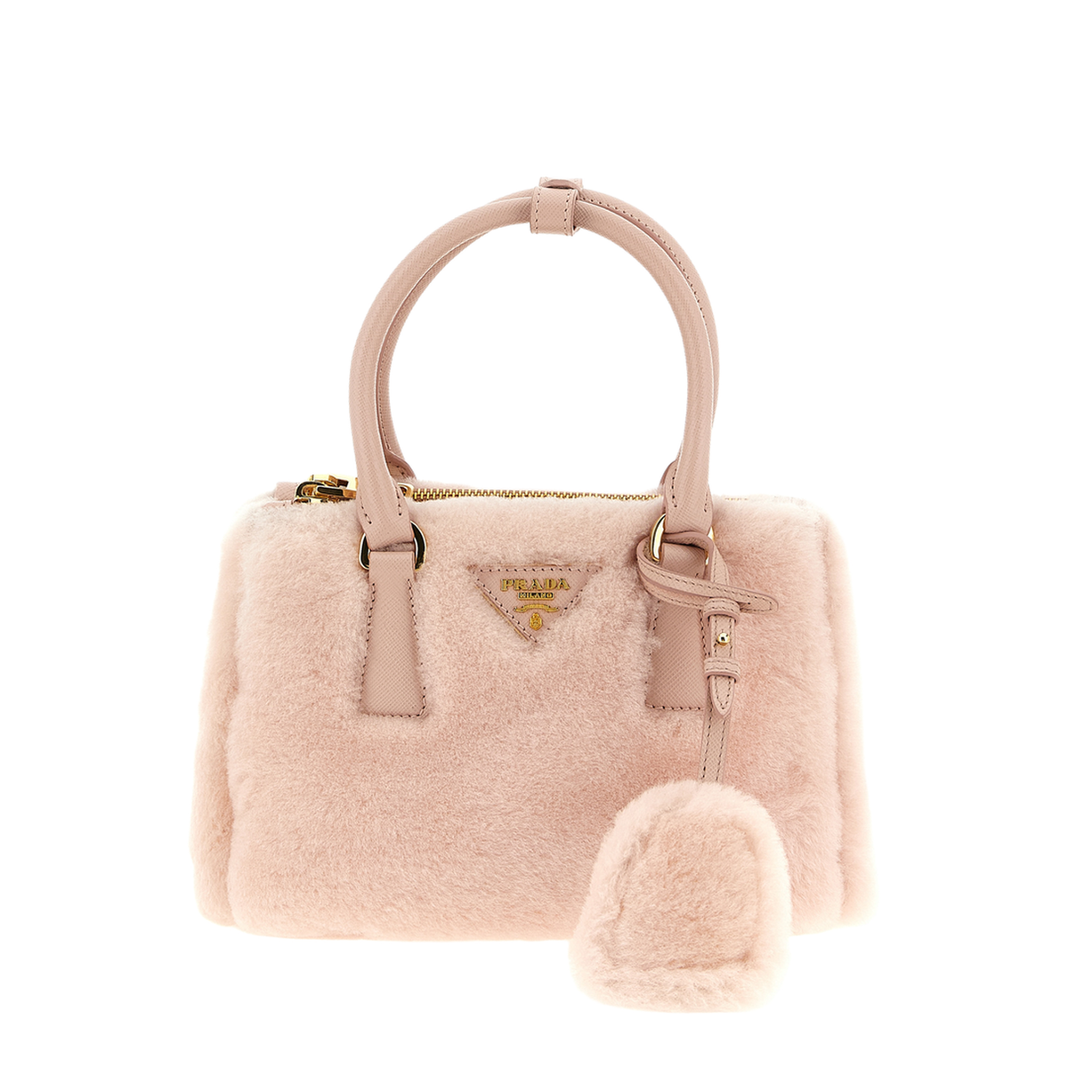 Galleria Mini Shearling Handbag - Orchid Pink