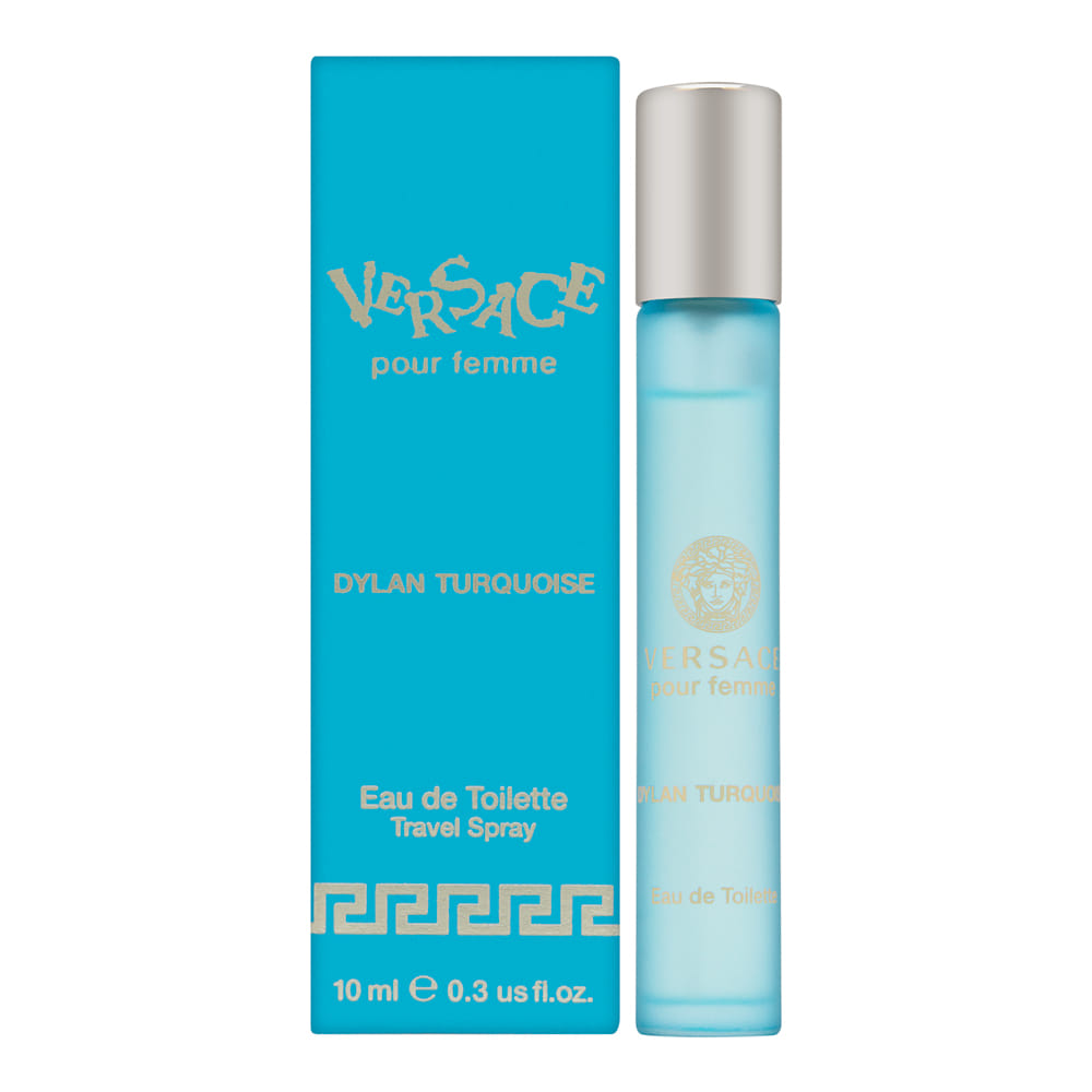 Versace Dylan Turquoise Pour Femme 0.3 oz Eau de Toilette Travel Spray