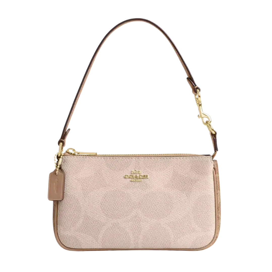 Coach Nolita 19 In Blocked Signature Canvas Tan