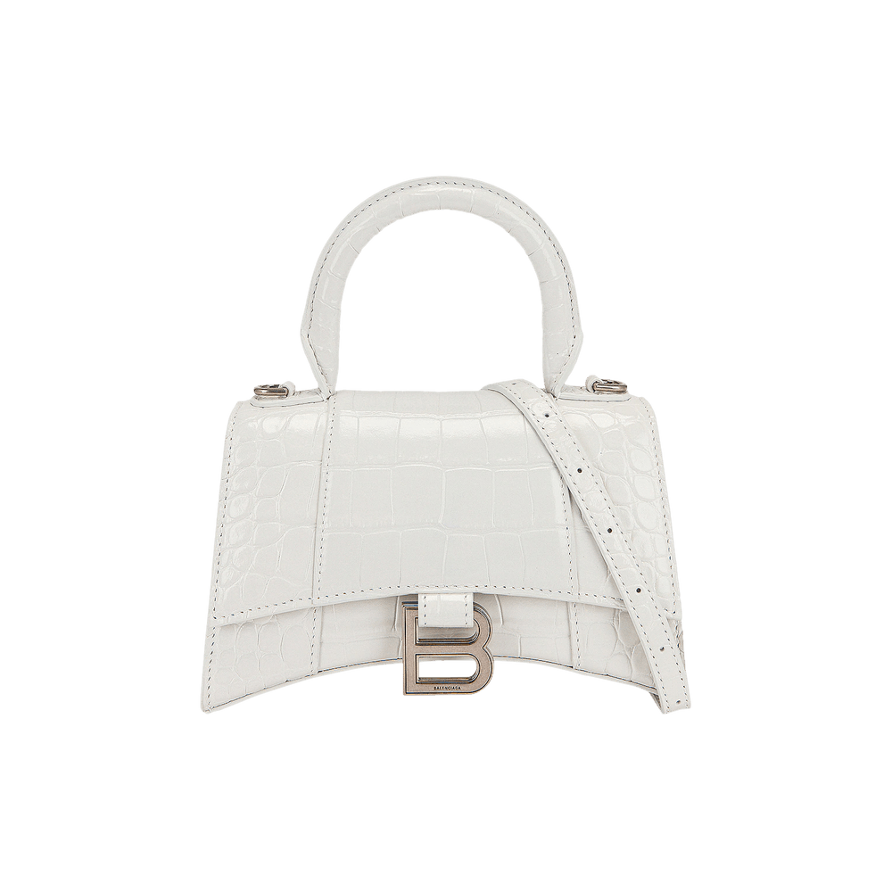 Balenciaga Hourglass XS Top Handle Bag White