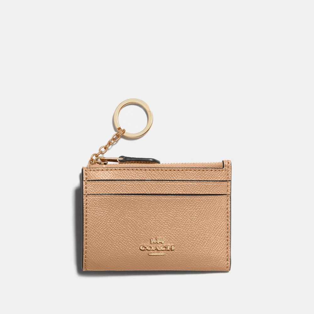 Coach Mini Skinny Id Case Gold Taupe