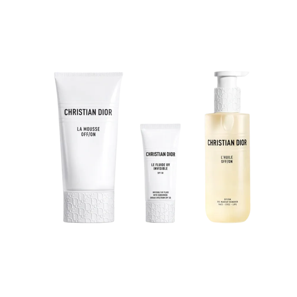 Dior Double Cleanse + Protect Skincare Set