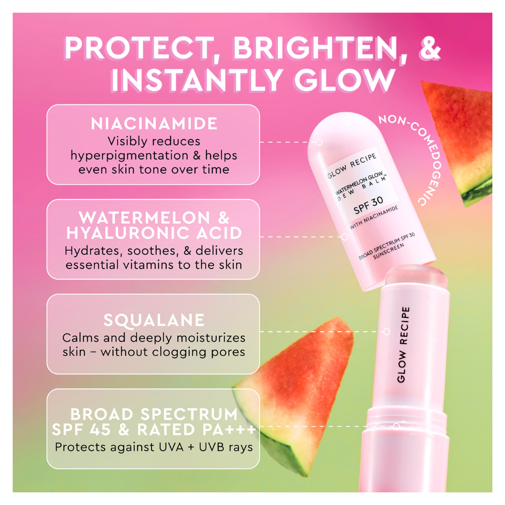 Watermelon Glow Niacinamide Dew Balm Sunscreen Stick- SPF 30