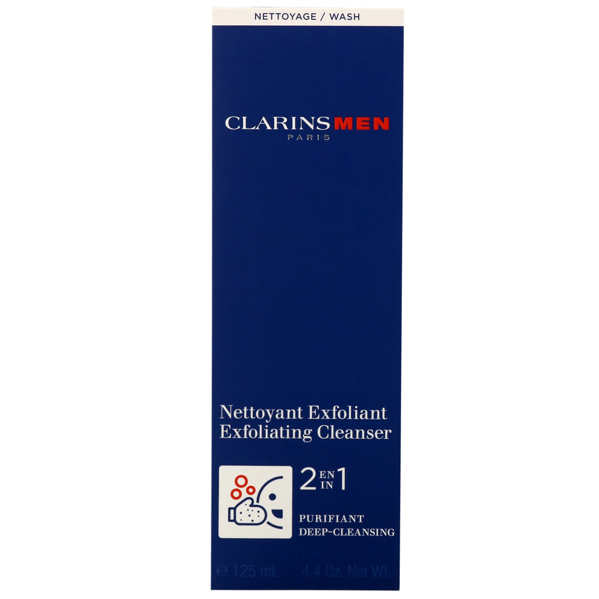 Clarins Men Exfoliating Cleanser 2 in 1 Deep Cleansing 125ml / 4.4 oz.