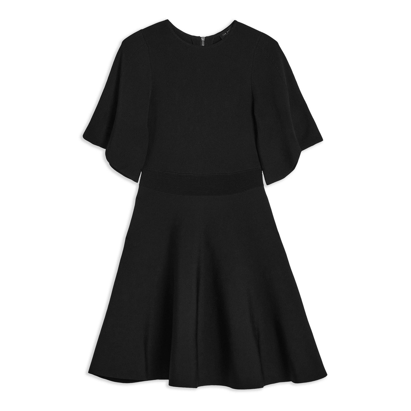 Oliviha Rib Engineered Skater Dress